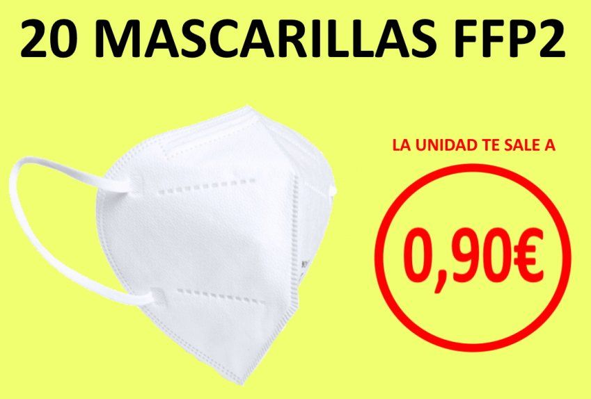 MASCARILLA FFP2 A 0,90€ 1€  PAGINA WEB